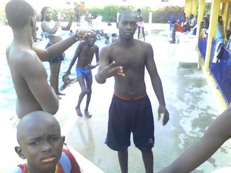a la piscine